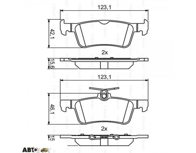 Тормозные колодки Bosch 0 986 494 811, цена: 1 963 грн.