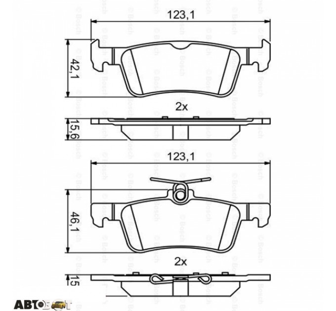 Гальмівні колодки Bosch 0 986 494 811, ціна: 1 069 грн.