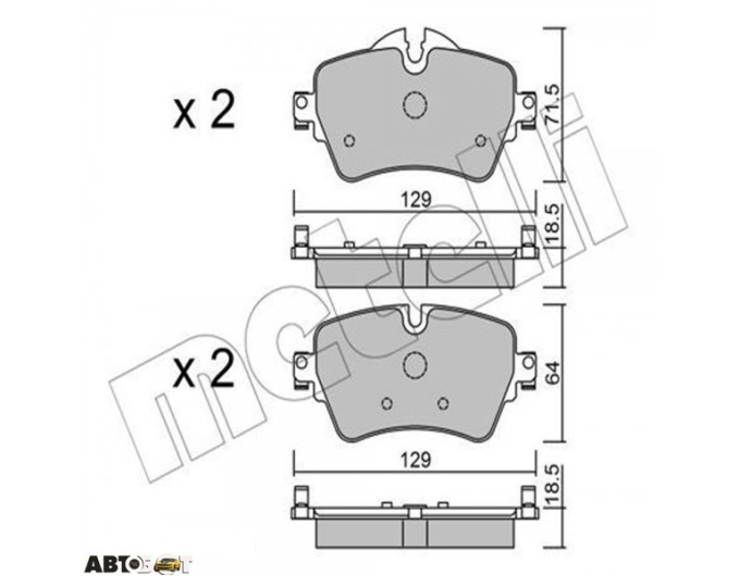 Тормозные колодки METELLI 22-1013-0, цена: 2 638 грн.