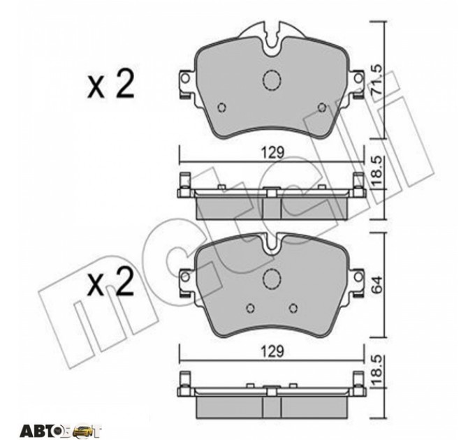 Тормозные колодки METELLI 22-1013-0, цена: 1 451 грн.