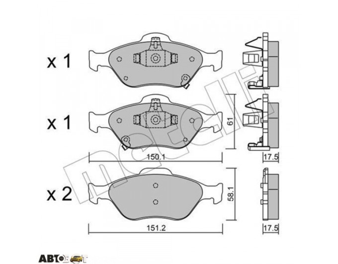 Тормозные колодки METELLI 22-0316-1, цена: 1 998 грн.