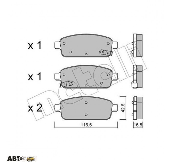 Тормозные колодки METELLI 22-0840-0, цена: 1 049 грн.