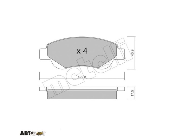 Тормозные колодки METELLI 22-0637-0, цена: 1 570 грн.