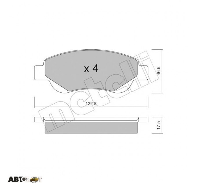 Тормозные колодки METELLI 22-0637-0, цена: 863 грн.