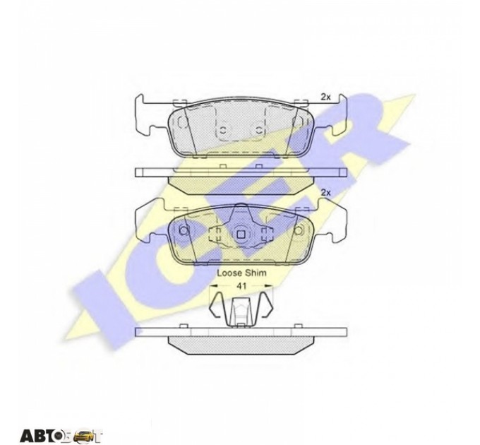 Гальмівні колодки ICER 182115202, ціна: 1 079 грн.