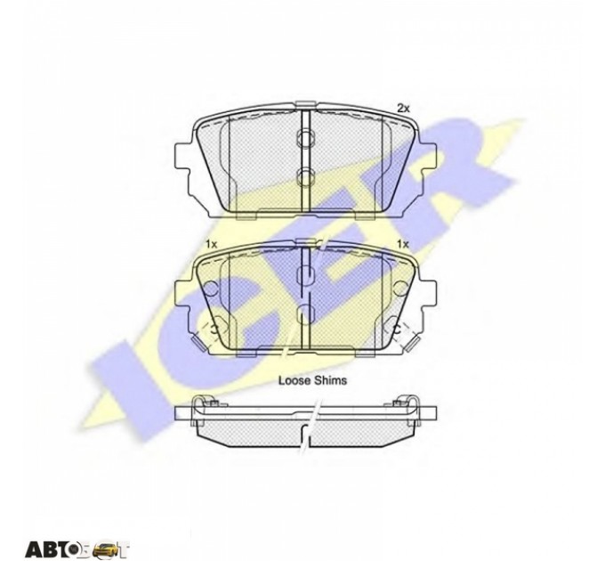 Тормозные колодки ICER 181827, цена: 1 011 грн.