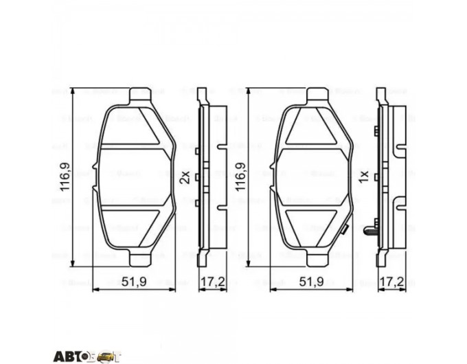Гальмівні колодки Bosch 0 986 495 397, ціна: 2 242 грн.