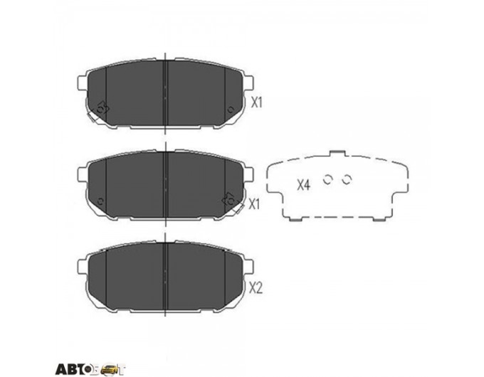 Тормозные колодки KAVO PARTS KBP-4015, цена: 1 320 грн.