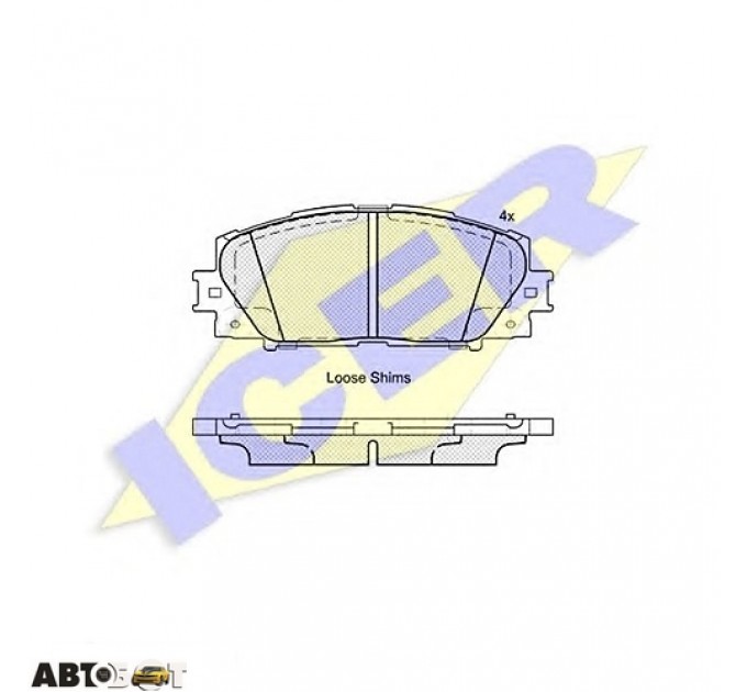 Гальмівні колодки ICER 181938, ціна: 1 285 грн.