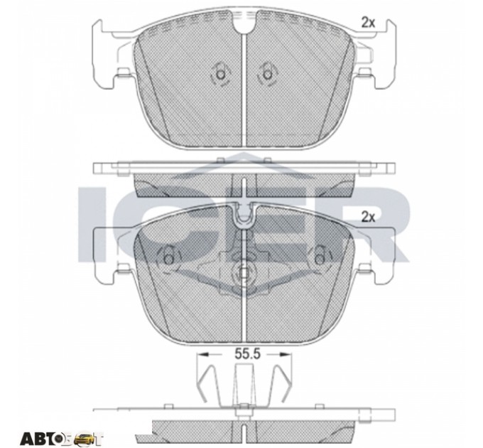 Тормозные колодки ICER 182272, цена: 2 328 грн.
