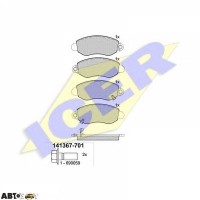 Гальмівні колодки ICER 141367701