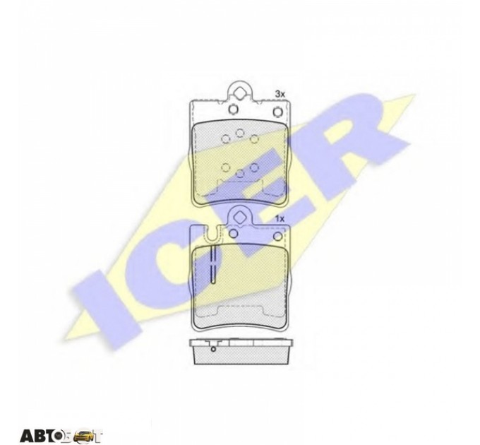 Тормозные колодки ICER 181312, цена: 889 грн.