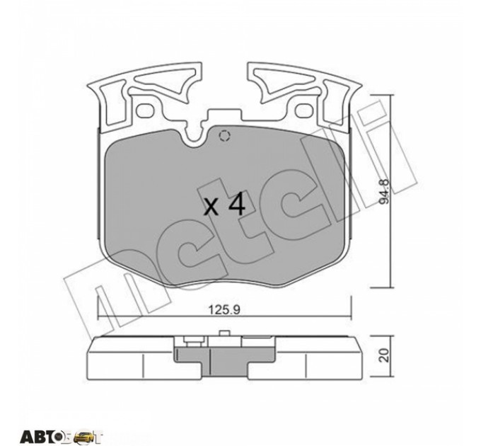 Тормозные колодки METELLI 22-1146-0, цена: 3 253 грн.