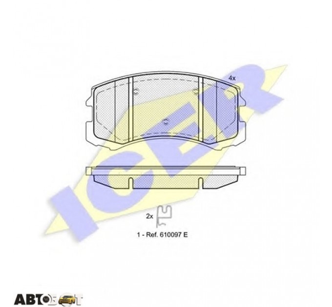 Тормозные колодки ICER 181618, цена: 1 068 грн.
