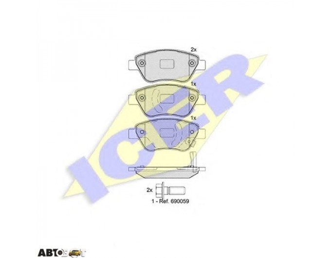 Тормозные колодки ICER 181810, цена: 2 552 грн.