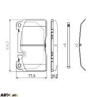 Гальмівні колодки Bosch 0 986 494 694