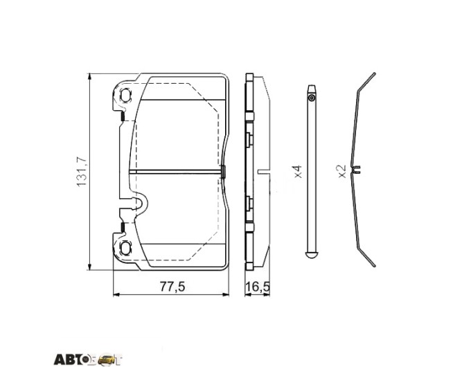 Тормозные колодки Bosch 0 986 494 694, цена: 4 101 грн.