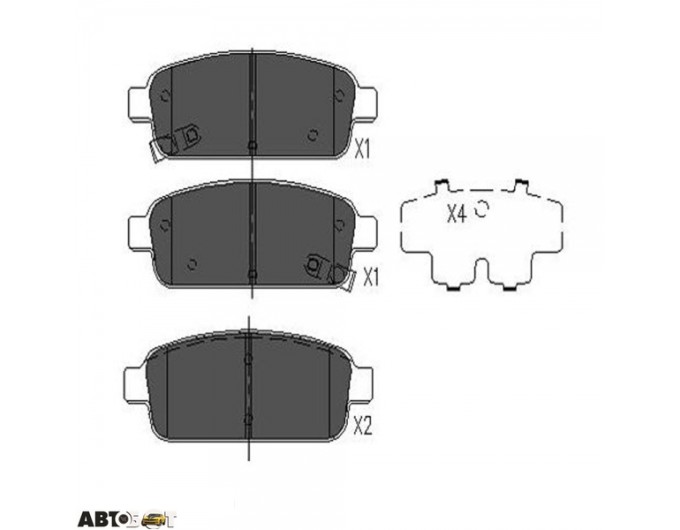 Тормозные колодки KAVO PARTS KBP-1013, цена: 1 481 грн.