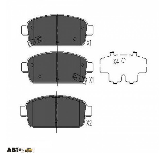 Гальмівні колодки KAVO PARTS KBP-1013, ціна: 806 грн.