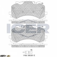 Тормозные колодки ICER 182281