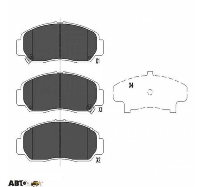 Тормозные колодки KAVO PARTS KBP-2037, цена: 1 041 грн.