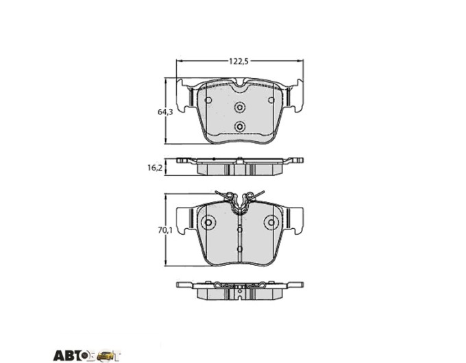 Гальмівні колодки TRW GDB2154, ціна: 3 608 грн.