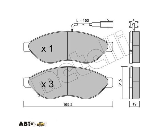 Тормозные колодки METELLI 22-0708-0, цена: 2 409 грн.