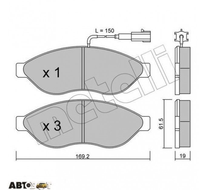 Тормозные колодки METELLI 22-0708-0, цена: 1 325 грн.