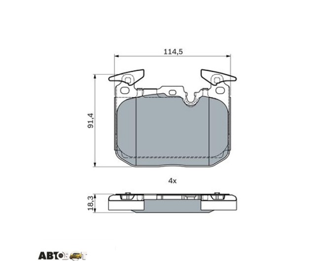 Тормозные колодки Bosch 0 986 494 947, цена: 4 003 грн.