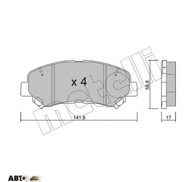 Тормозные колодки METELLI 22-0792-0, цена: 1 078 грн.