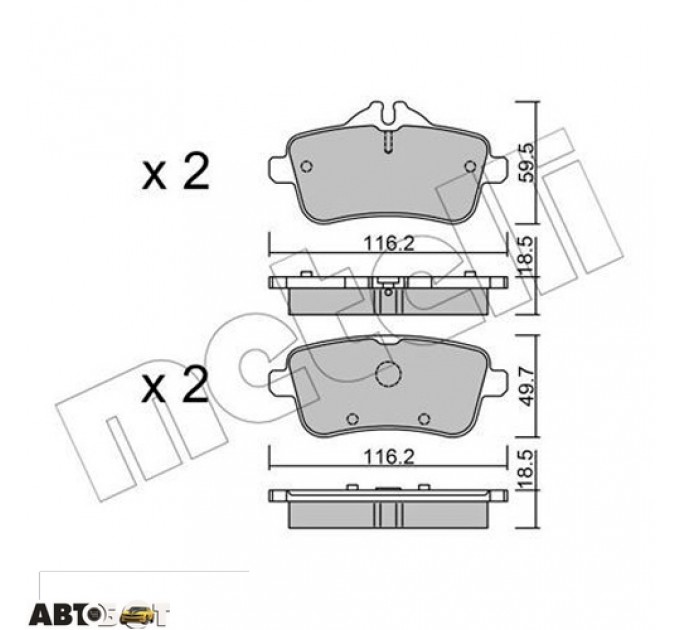 Тормозные колодки METELLI 22-0968-0, цена: 1 105 грн.