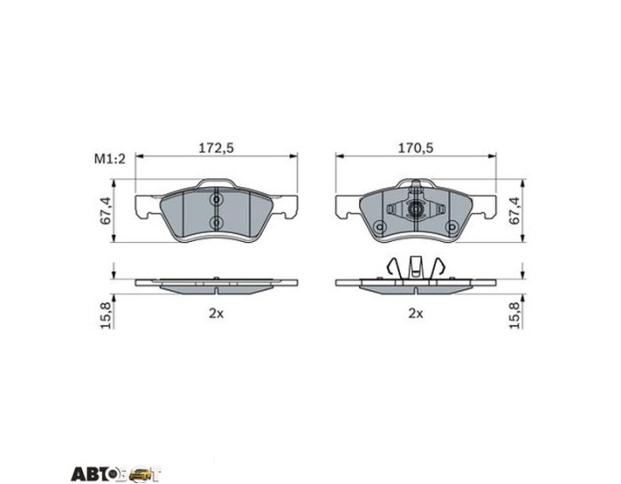 Тормозные колодки Bosch 0 986 494 960, цена: 3 256 грн.