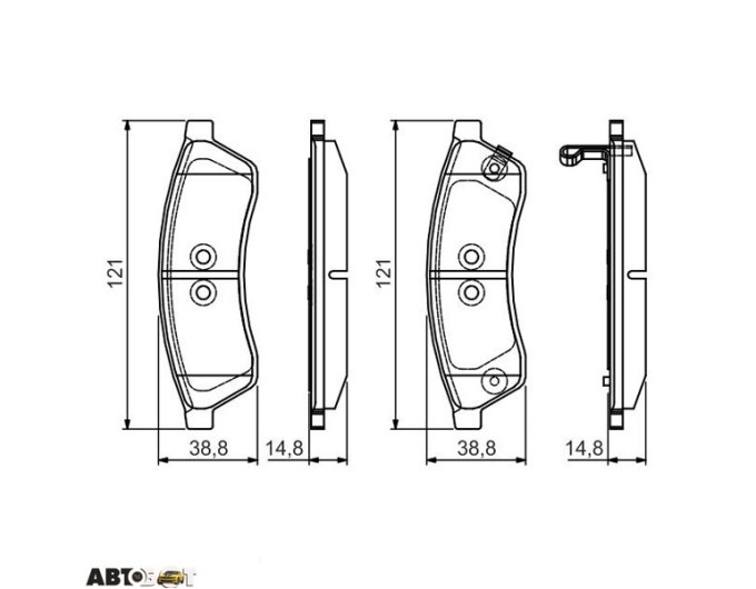 Тормозные колодки Bosch 0 986 495 168, цена: 2 057 грн.