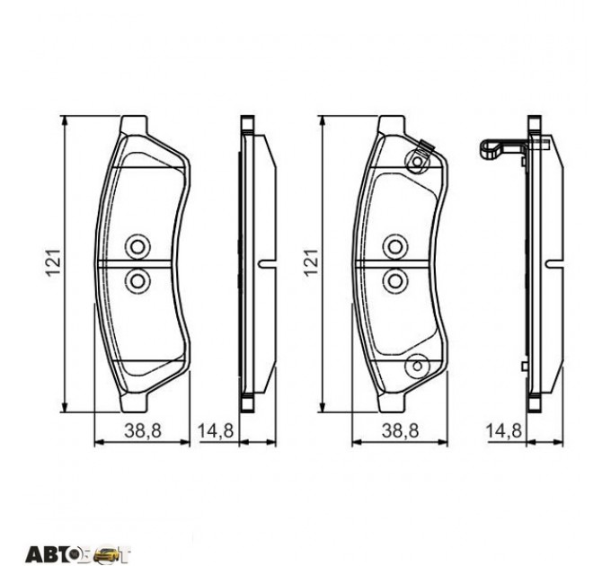 Тормозные колодки Bosch 0 986 495 168, цена: 1 120 грн.