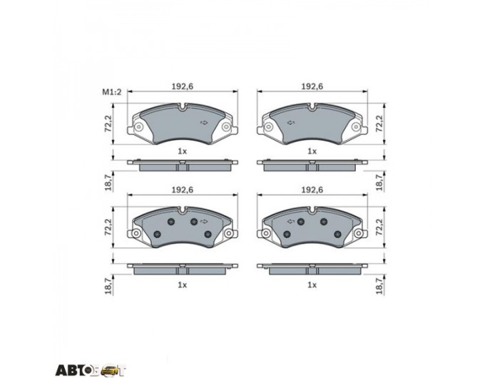Тормозные колодки Bosch 0 986 494 980, цена: 4 137 грн.
