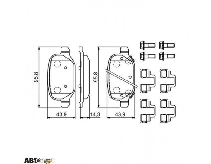 Тормозные колодки Bosch 0 986 494 935, цена: 2 174 грн.
