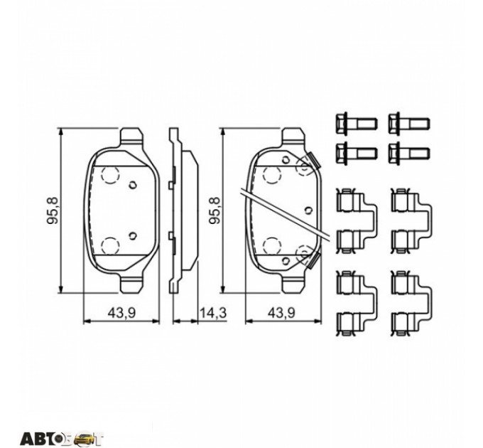 Тормозные колодки Bosch 0 986 494 935, цена: 1 184 грн.