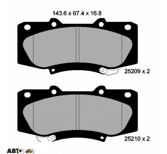 Тормозные колодки Textar 2520901, цена: 2 990 грн.