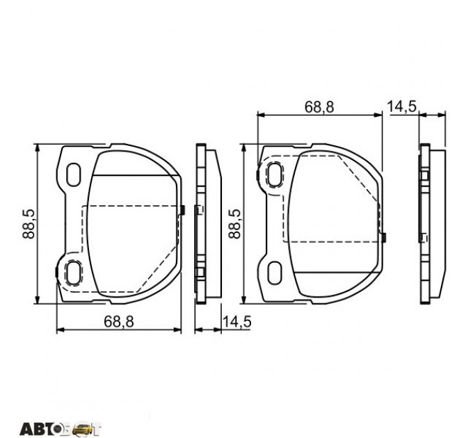 Гальмівні колодки Bosch 0 986 424 827, ціна: 1 497 грн.