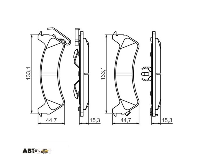 Тормозные колодки Bosch 0 986 494 348, цена: 2 732 грн.