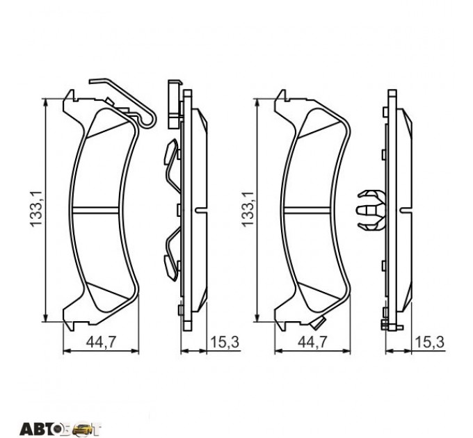 Гальмівні колодки Bosch 0 986 494 348, ціна: 1 487 грн.