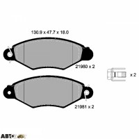 Тормозные колодки Textar 2198004