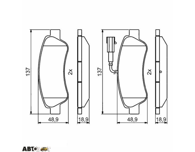 Тормозные колодки Bosch 0 986 494 994, цена: 2 366 грн.