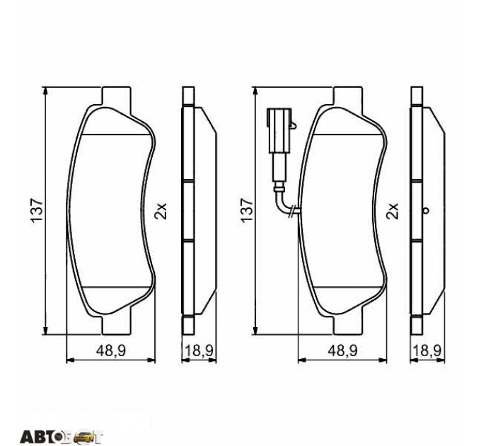 Тормозные колодки Bosch 0 986 494 994, цена: 1 288 грн.