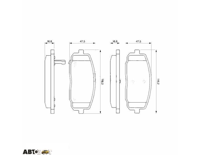 Тормозные колодки Bosch 0 986 494 064, цена: 2 713 грн.
