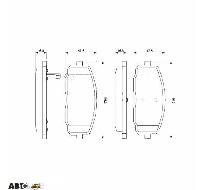 Тормозные колодки Bosch 0 986 494 064, цена: 1 477 грн.