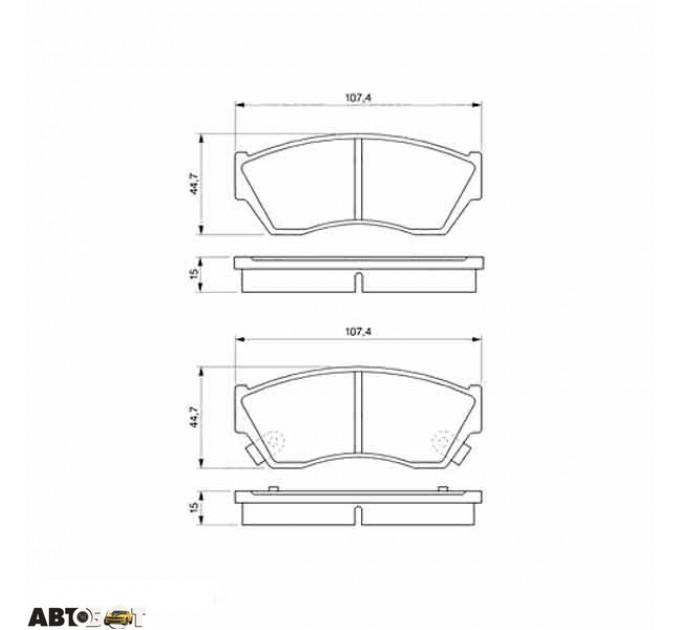 Тормозные колодки Bosch 0 986 493 340, цена: 812 грн.