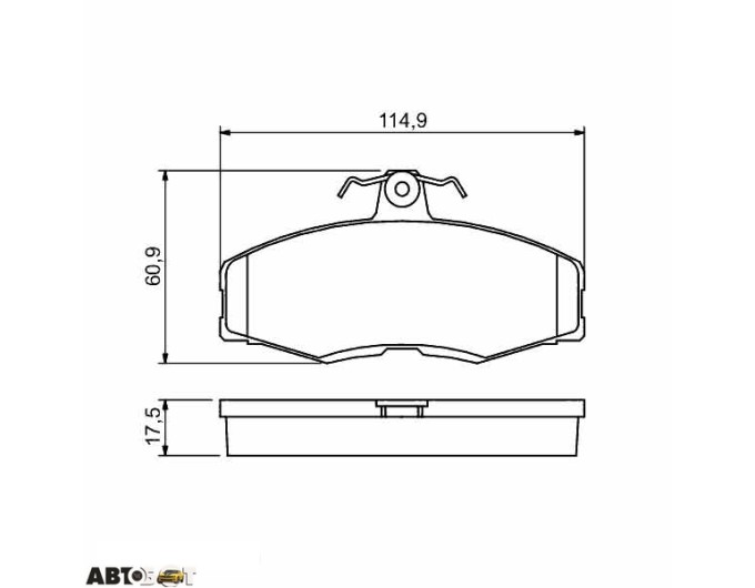Тормозные колодки Bosch 0 986 468 613, цена: 1 425 грн.