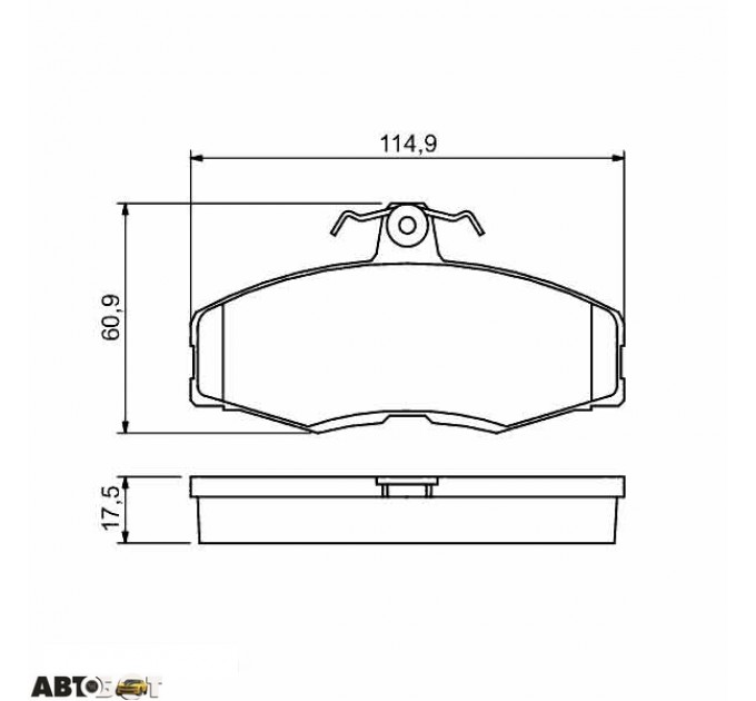 Гальмівні колодки Bosch 0 986 468 613, ціна: 776 грн.