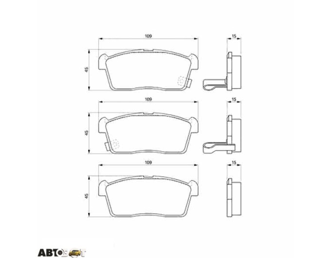 Тормозные колодки Bosch 0 986 424 695, цена: 1 697 грн.